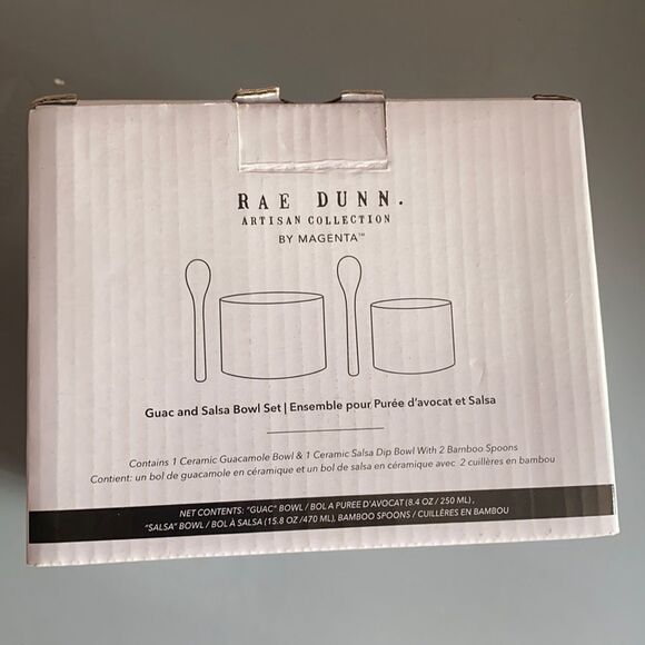 ✨ HP✨Rae Dunn Guac Salsa Bowls with bamboo spoons set✨ - Picture 9 of 9